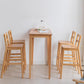 Café Simple Solid Wood Barstool taburete de bar con respaldo con respaldo