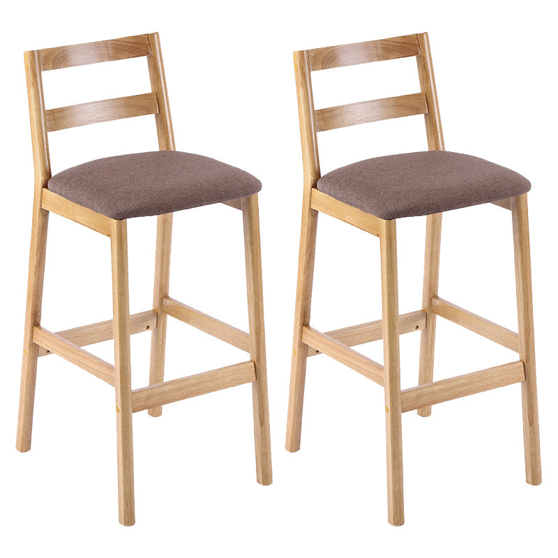 Café Simple Solid Wood Barstool taburete de bar con respaldo con respaldo