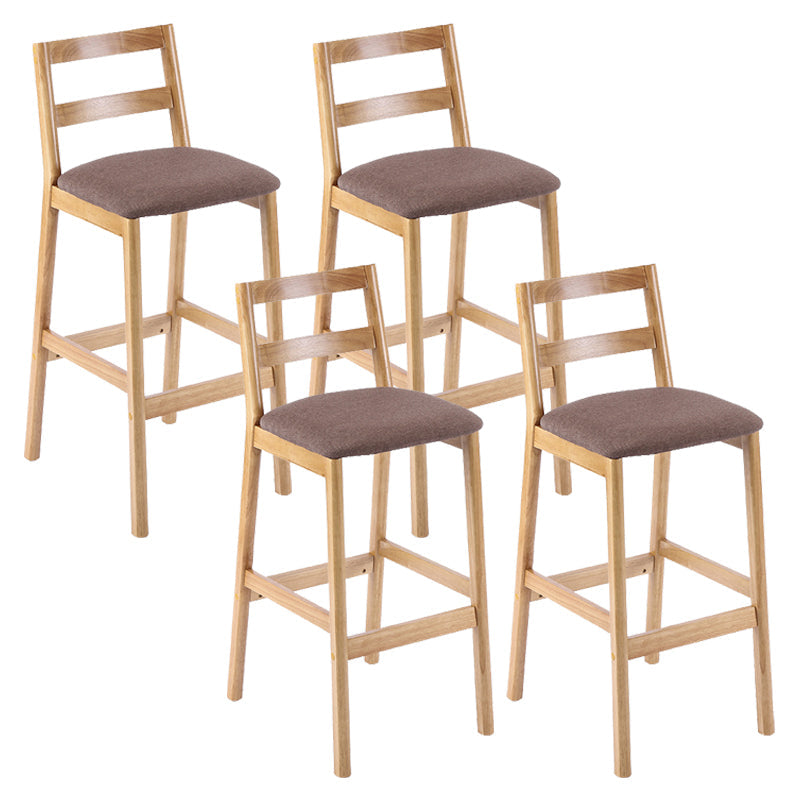 Café Simple Solid Wood Barstool taburete de bar con respaldo con respaldo