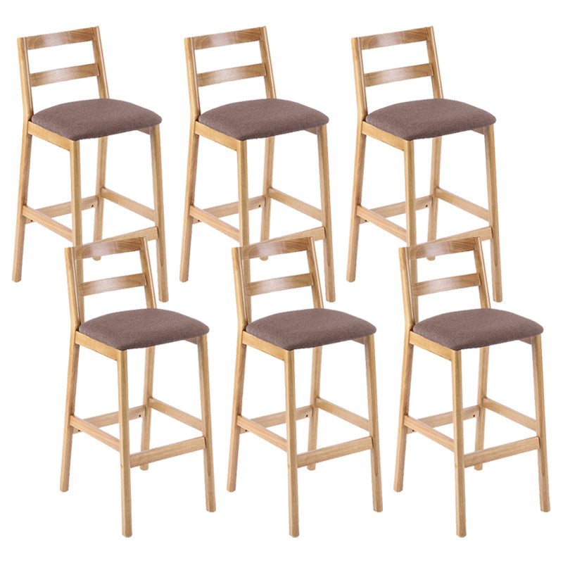 Café Simple Solid Wood Barstool taburete de bar con respaldo con respaldo