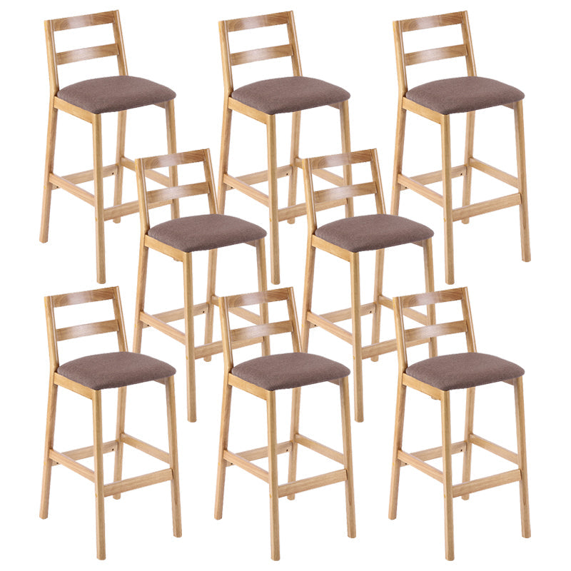 Café Simple Solid Wood Barstool taburete de bar con respaldo con respaldo