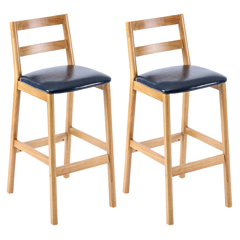 Café Simple Solid Wood Barstool taburete de bar con respaldo con respaldo