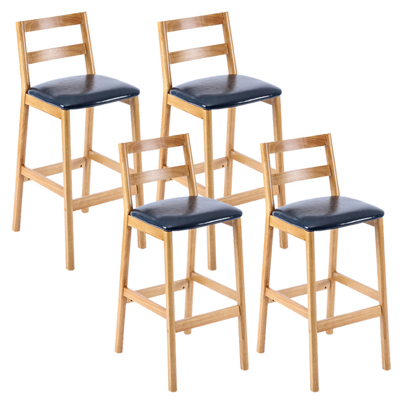Café Simple Solid Wood Barstool taburete de bar con respaldo con respaldo