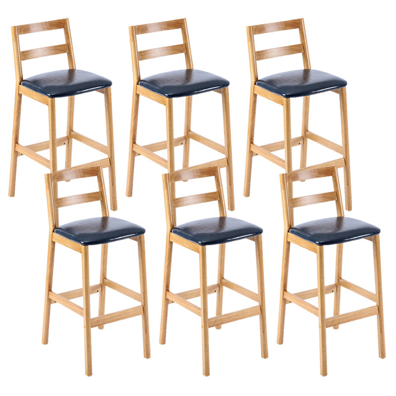 Café Simple Solid Wood Barstool taburete de bar con respaldo con respaldo
