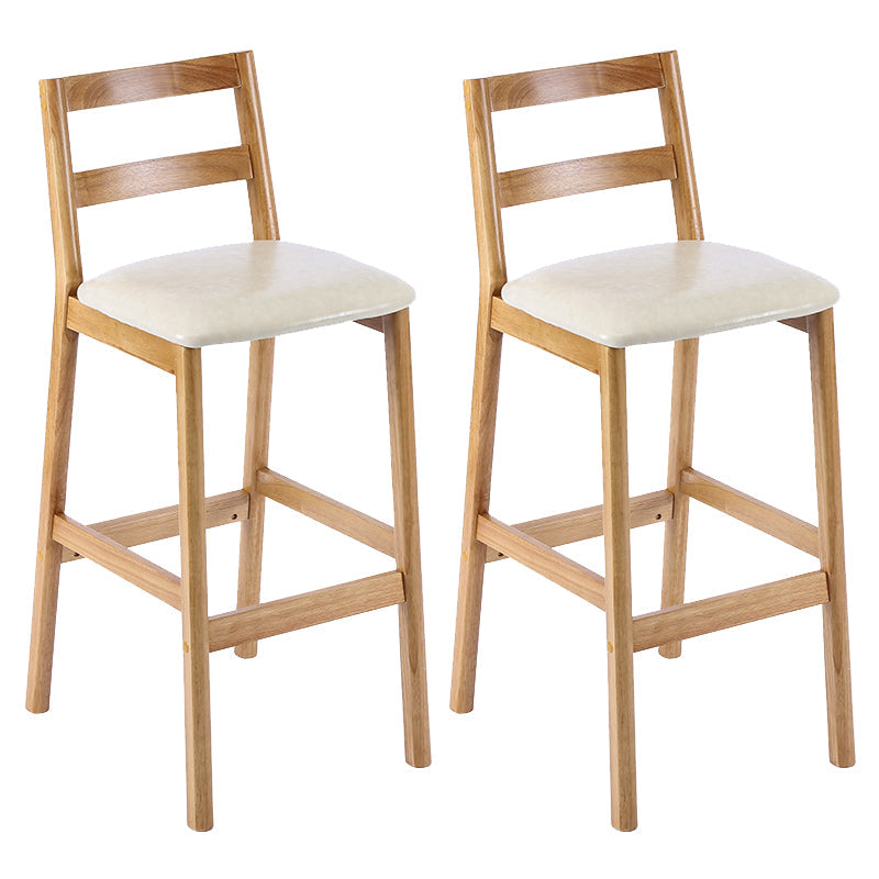 Café Simple Solid Wood Barstool taburete de bar con respaldo con respaldo