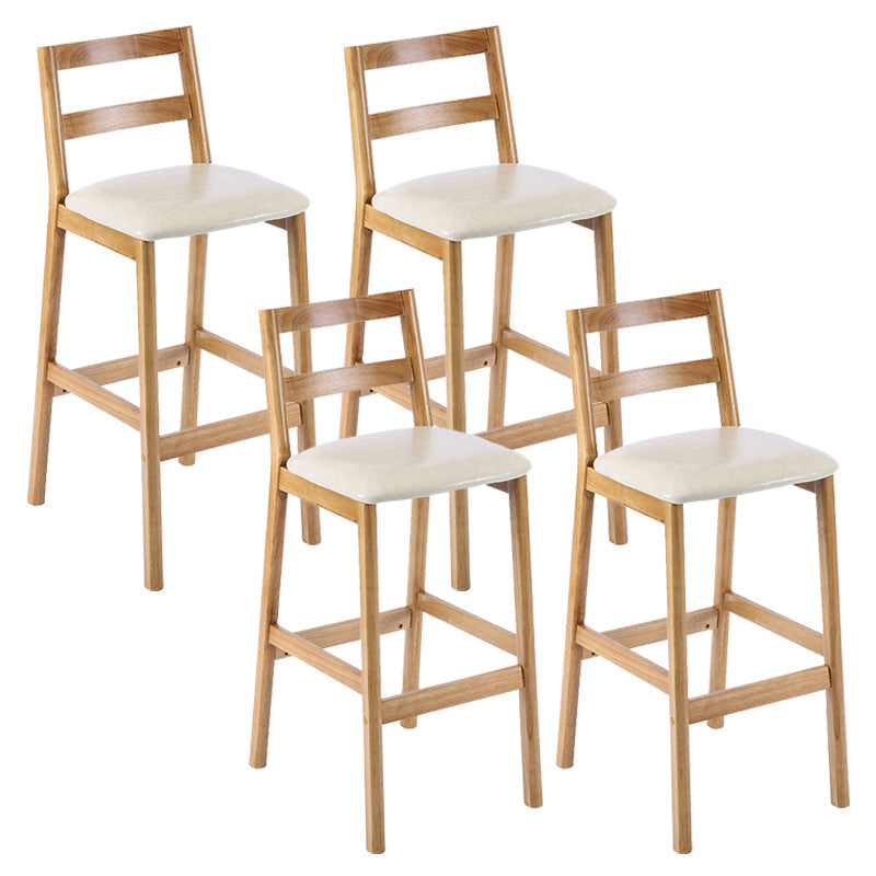Café Simple Solid Wood Barstool taburete de bar con respaldo con respaldo