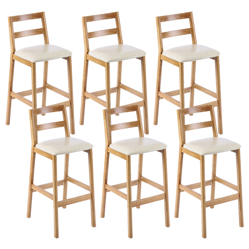 Café Simple Solid Wood Barstool taburete de bar con respaldo con respaldo
