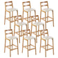 Café Simple Solid Wood Barstool taburete de bar con respaldo con respaldo