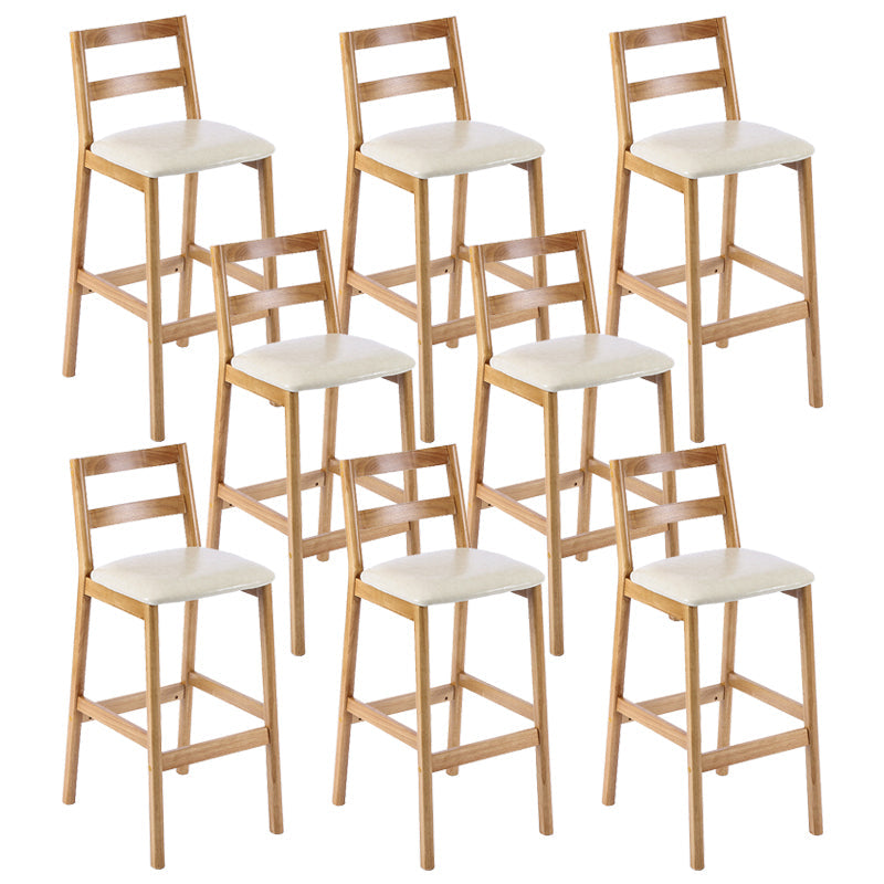 Café Simple Solid Wood Barstool taburete de bar con respaldo con respaldo