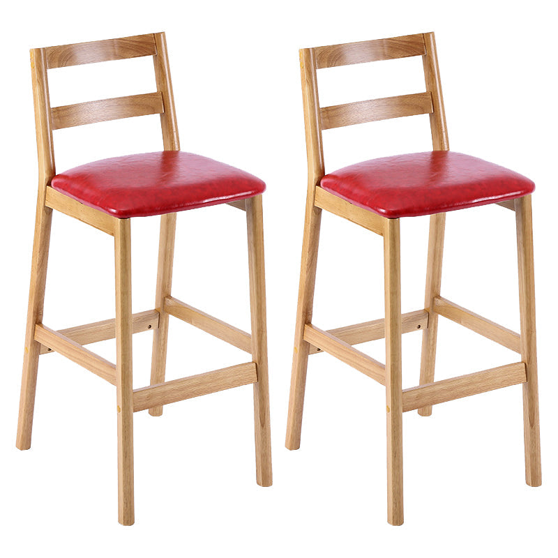 Café Simple Solid Wood Barstool taburete de bar con respaldo con respaldo