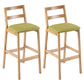 Café Simple Solid Wood Barstool taburete de bar con respaldo con respaldo