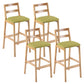 Café Simple Solid Wood Barstool taburete de bar con respaldo con respaldo