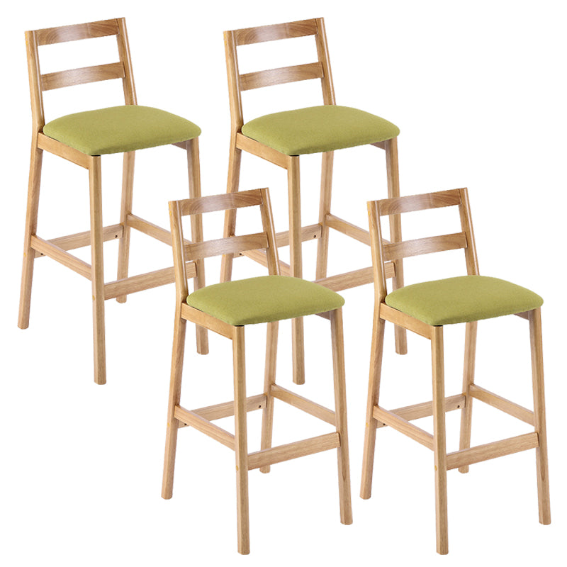 Café Simple Solid Wood Barstool taburete de bar con respaldo con respaldo
