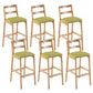 Café Simple Solid Wood Barstool taburete de bar con respaldo con respaldo
