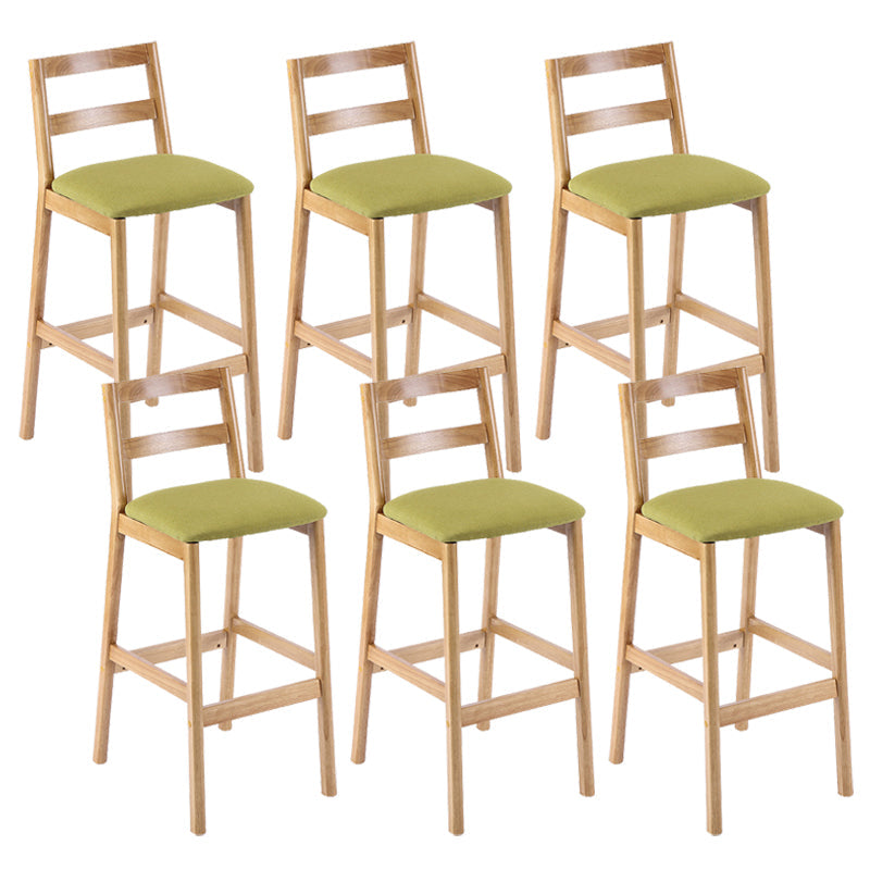 Café Simple Solid Wood Barstool taburete de bar con respaldo con respaldo
