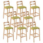 Café Simple Solid Wood Barstool taburete de bar con respaldo con respaldo