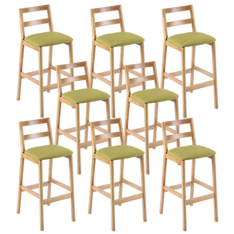 Café Simple Solid Wood Barstool taburete de bar con respaldo con respaldo