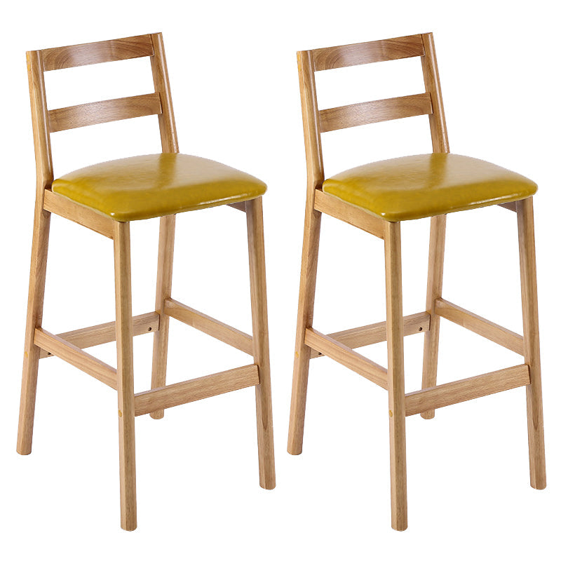Café Simple Solid Wood Barstool taburete de bar con respaldo con respaldo