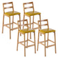 Café Simple Solid Wood Barstool taburete de bar con respaldo con respaldo