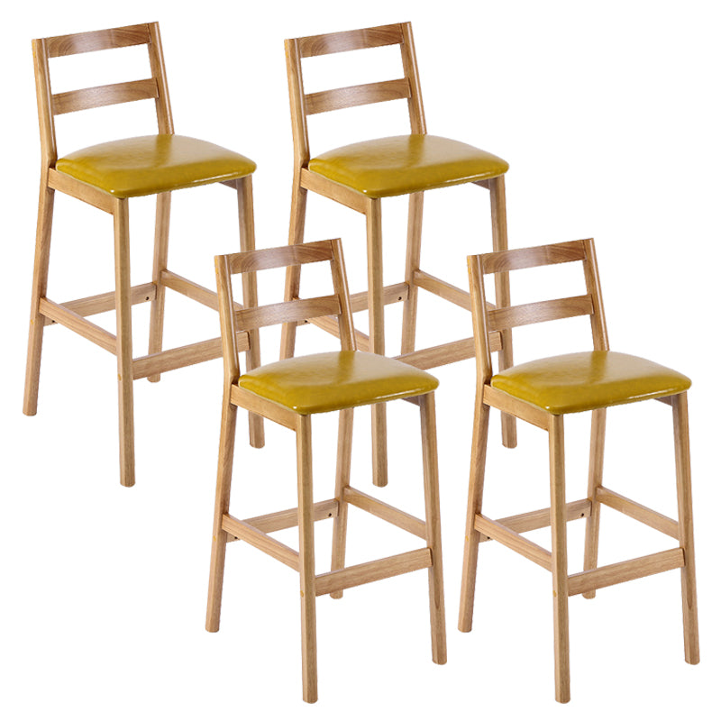 Café Simple Solid Wood Barstool taburete de bar con respaldo con respaldo