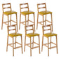 Café Simple Solid Wood Barstool taburete de bar con respaldo con respaldo