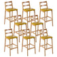 Café Simple Solid Wood Barstool taburete de bar con respaldo con respaldo