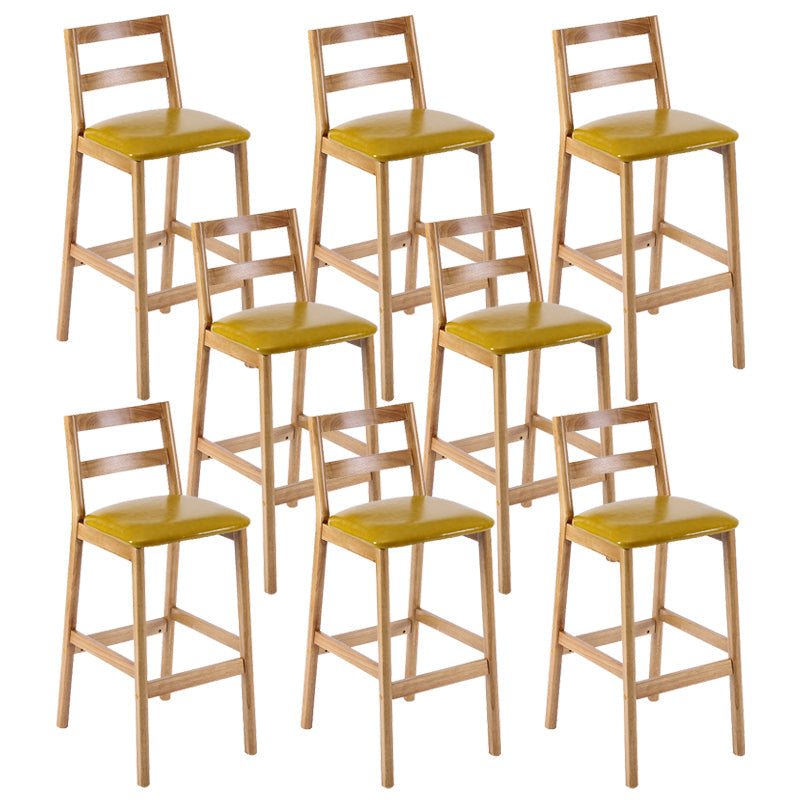 Café Simple Solid Wood Barstool taburete de bar con respaldo con respaldo
