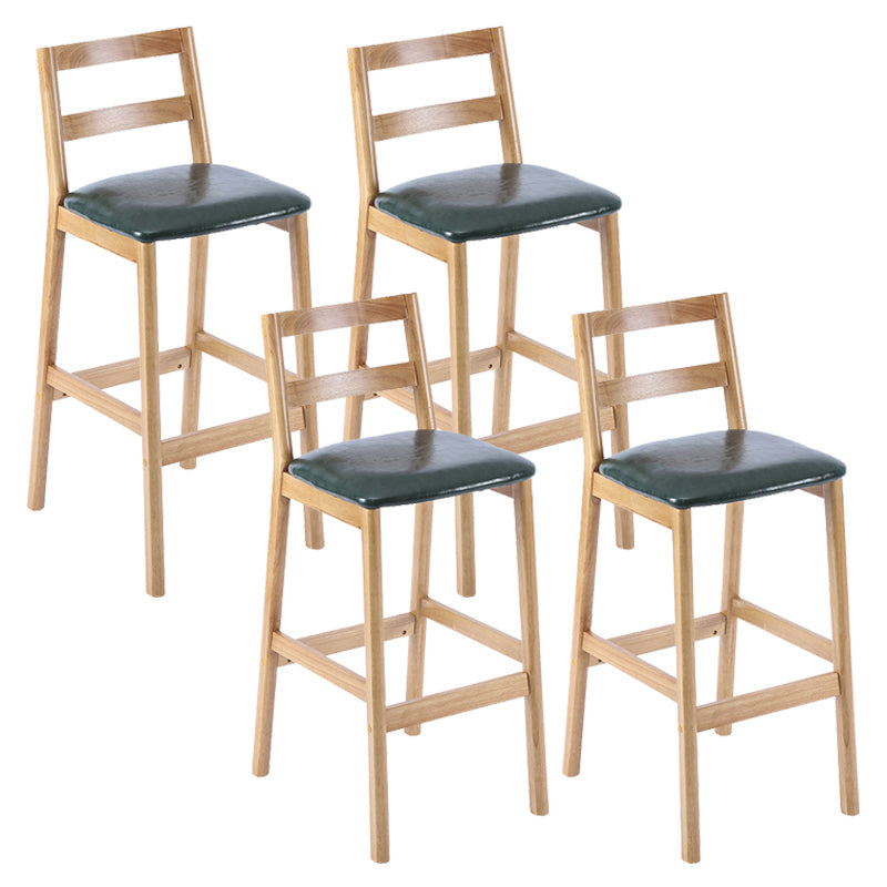 Café Simple Solid Wood Barstool taburete de bar con respaldo con respaldo