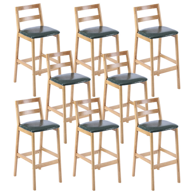 Café Simple Solid Wood Barstool taburete de bar con respaldo con respaldo