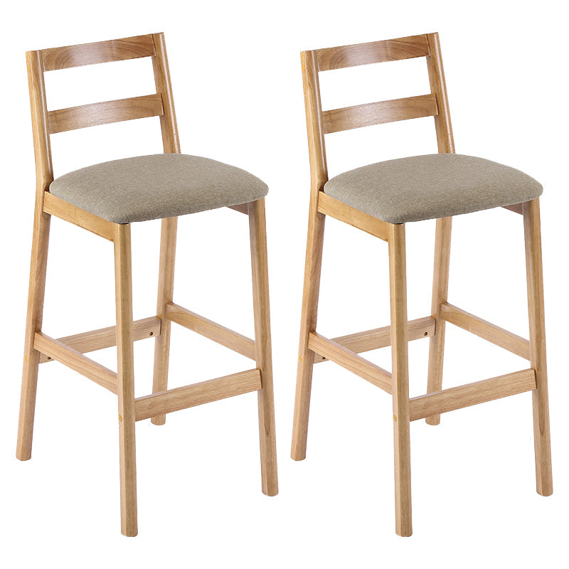 Café Simple Solid Wood Barstool taburete de bar con respaldo con respaldo