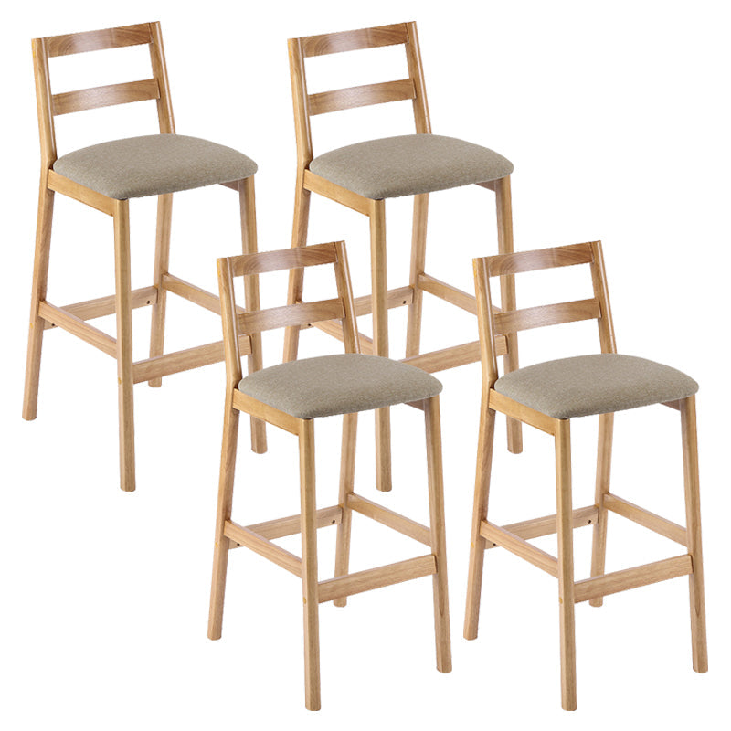Café Simple Solid Wood Barstool taburete de bar con respaldo con respaldo