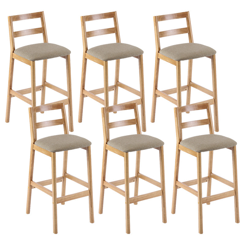 Café Simple Solid Wood Barstool taburete de bar con respaldo con respaldo