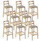 Café Simple Solid Wood Barstool taburete de bar con respaldo con respaldo