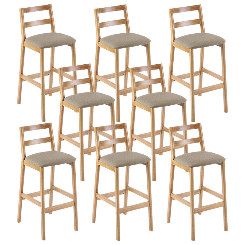 Café Simple Solid Wood Barstool taburete de bar con respaldo con respaldo