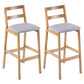 Café Simple Solid Wood Barstool taburete de bar con respaldo con respaldo