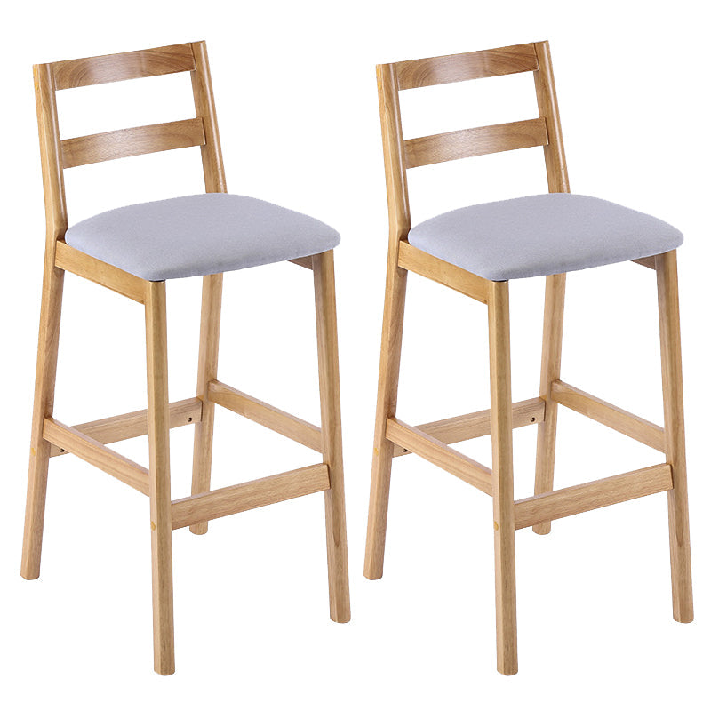 Café Simple Solid Wood Barstool taburete de bar con respaldo con respaldo