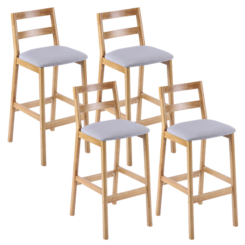 Café Simple Solid Wood Barstool taburete de bar con respaldo con respaldo