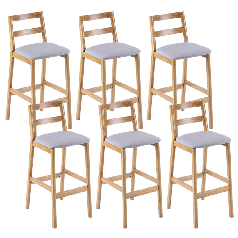 Café Simple Solid Wood Barstool taburete de bar con respaldo con respaldo