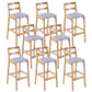 Café Simple Solid Wood Barstool taburete de bar con respaldo con respaldo