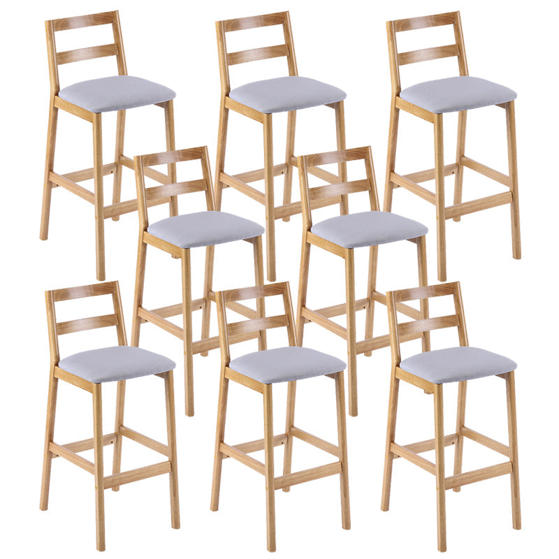 Café Simple Solid Wood Barstool taburete de bar con respaldo con respaldo