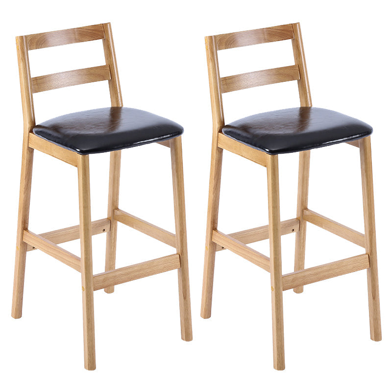 Café Simple Solid Wood Barstool taburete de bar con respaldo con respaldo