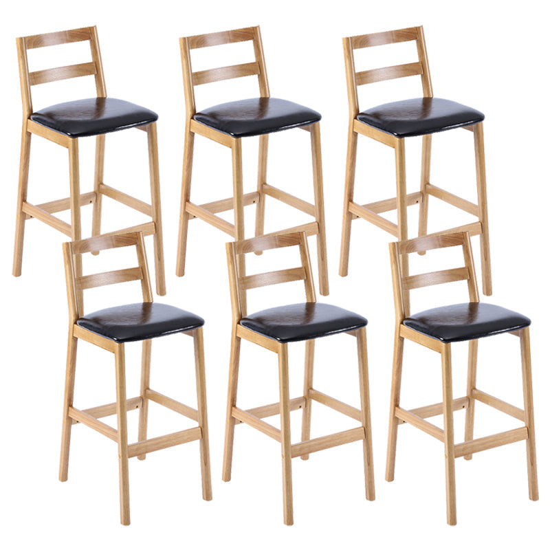 Café Simple Solid Wood Barstool taburete de bar con respaldo con respaldo