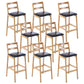 Café Simple Solid Wood Barstool taburete de bar con respaldo con respaldo