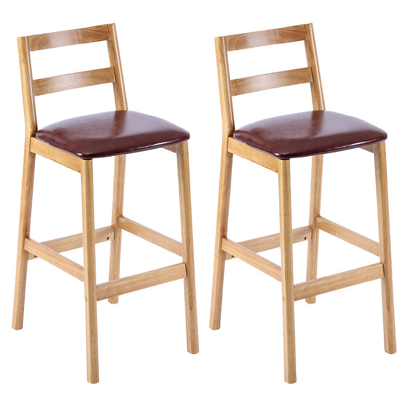 Café Simple Solid Wood Barstool taburete de bar con respaldo con respaldo