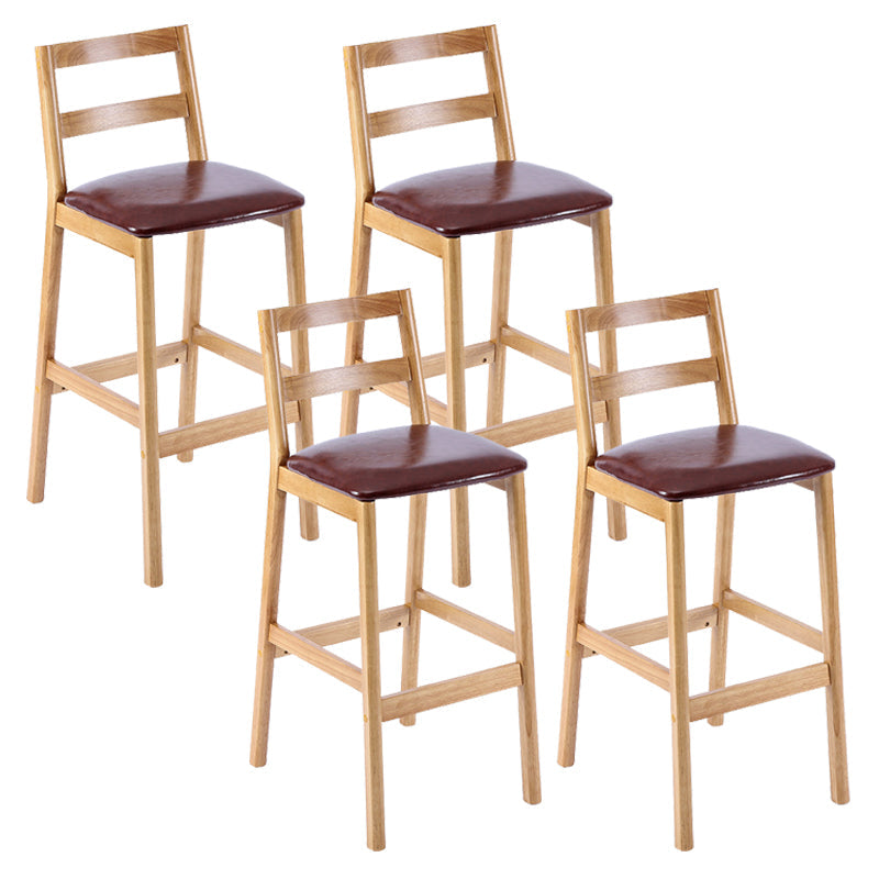 Café Simple Solid Wood Barstool taburete de bar con respaldo con respaldo