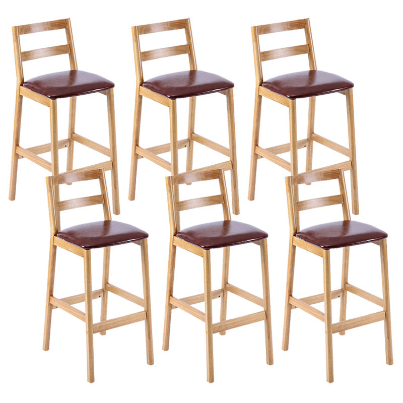 Café Simple Solid Wood Barstool taburete de bar con respaldo con respaldo