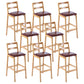 Café Simple Solid Wood Barstool taburete de bar con respaldo con respaldo