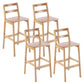 Café Simple Solid Wood Barstool taburete de bar con respaldo con respaldo