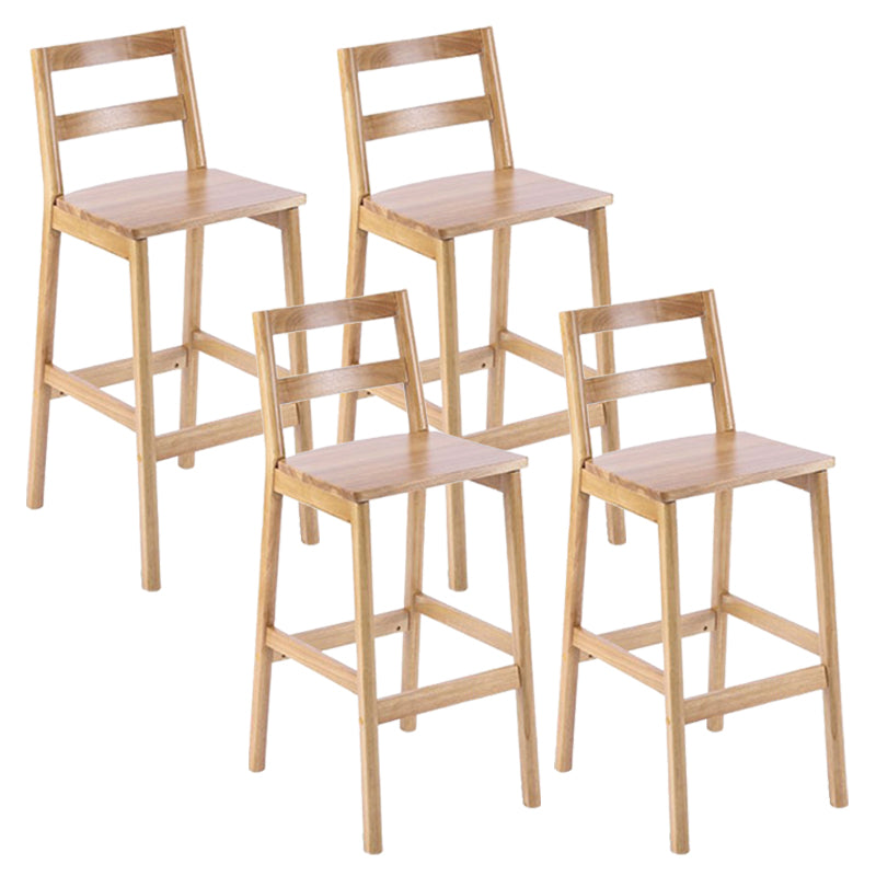 Café Simple Solid Wood Barstool taburete de bar con respaldo con respaldo
