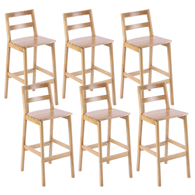 Café Simple Solid Wood Barstool taburete de bar con respaldo con respaldo